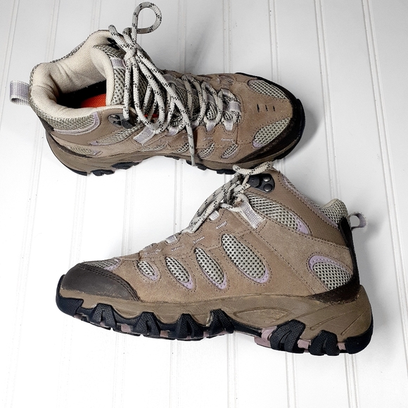 Merrell Ridgepass Women's Brindle/Sea Fog Mid Waterproof Boots F847 - Picture 7 of 12